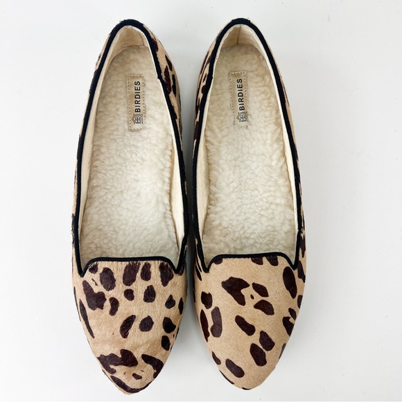 Birdies Shoes - Birdies The Starling Leopard Sheerling Flats Calf Hair Cheetah Women’s size 8